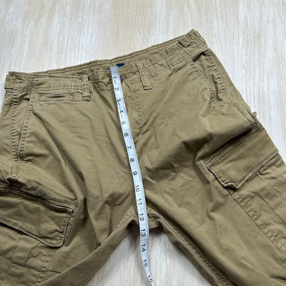 American Eagle Slimming Cargo Flex Utility Hiking Tactical Pants Khaki 32x30 - Picture 7 of 16